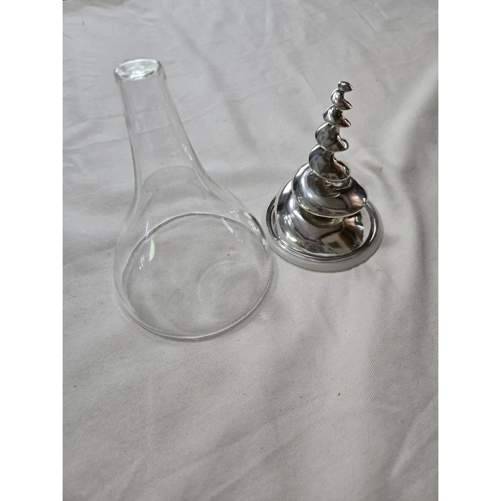 Royal Selangor Pewter Wine Aerator and Glass Funnel Spiral Design Barware